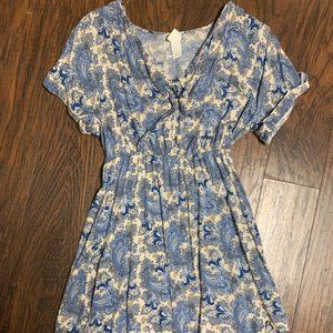 Small H&M Blue and White Floral Dress